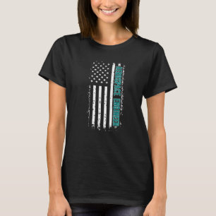 Stolzer Luft- und Raumfahrtingenieur US-Flagge Luf T-Shirt