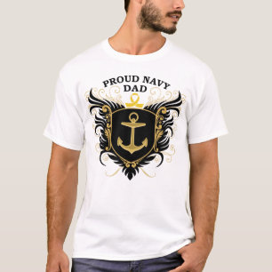 Stolzer Marine-Vater T-Shirt