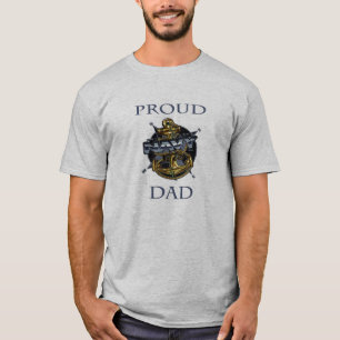 Stolzer Marine-Vater T-Shirt