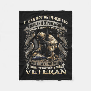 Stolzer Militärveteran Patriotische amerikanische Fleecedecke