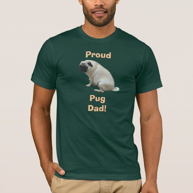 Stolzer Mops-Vater-T - Shirt (Vorderseite)