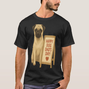 Stolzer Mops wünscht Ihnen einen glücklichen Tag d T-Shirt