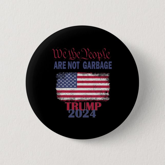 Stolzer Müll Trump Unterstützer Wir Das Volk Sind  Button (Vorderseite)