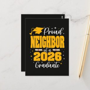 Stolzer Nachbar eines Absolventen der Klasse 2026 Postkarte