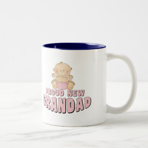 Stolzer neuer Opa Mädchen Zweifarbige Tasse