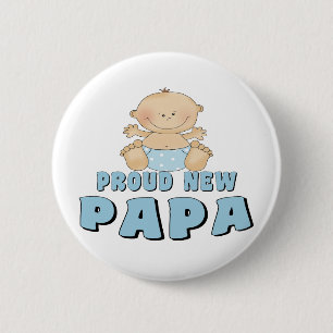STOLZER NEUER Papa-Junge Button