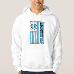 stolzer neuer Vater Babyfüße Flagge Vektor Design_ Hoodie