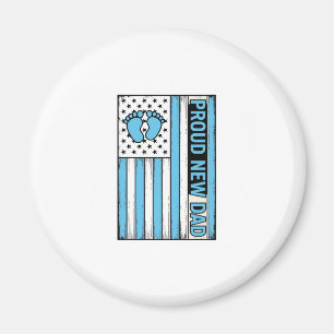 Stolzer neuer Vater Babyfüße Flagge Vektor Design_ Magnet