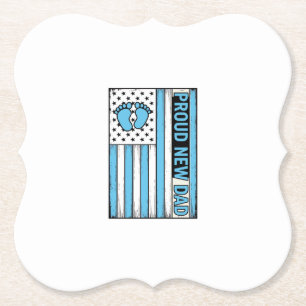 Stolzer neuer Vater Babyfüße Flagge Vektor Design_ Untersetzer