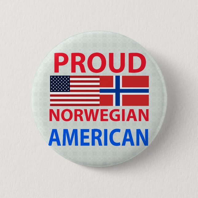 Stolzer norwegischer Amerikaner Button (Vorderseite)