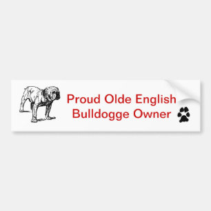 Stolzer Olde Englisch Bulldogge Autoaufkleber