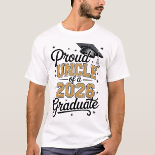 Stolzer Onkel eines Absolventen von 2026 Goldene A T-Shirt