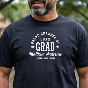 Stolzer Opa Abschluss Uni-Typografie Abschlussfeie T-Shirt