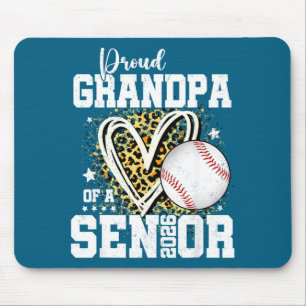 Stolzer Opa eines 2026 Senior Baseball-Absolventen Mousepad