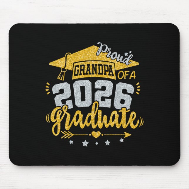 Stolzer Opa eines Absolventen 2026 Abschluss Senio Mousepad (Vorne)