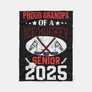 Stolzer Opa eines Eishockey Seniors 2025 Absolvent Fleecedecke