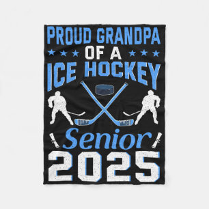 Stolzer Opa eines Eishockey Seniors 2025 Absolvent Fleecedecke