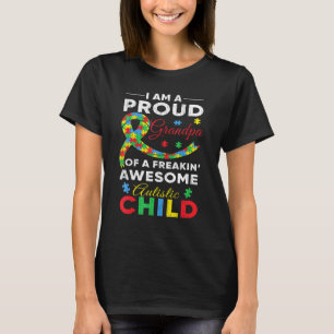 Stolzer Opa Papa Liebe Autistische Kinder Autismus T-Shirt