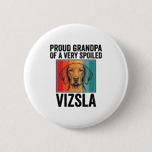 Stolzer Opa Vizsla Vintage Hundeliebhaber Design_1 Button