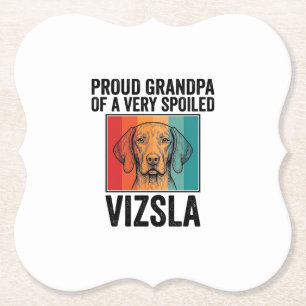 Stolzer Opa Vizsla Vintage Hundeliebhaber Design_1 Untersetzer