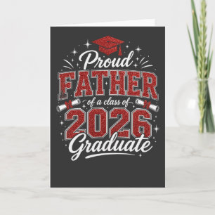 Stolzer Papa Abschlussklasse 2026 Vater T-Shirt Karte