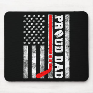 Stolzer Papa Amerikanische Flagge mit Distressed-L Mousepad