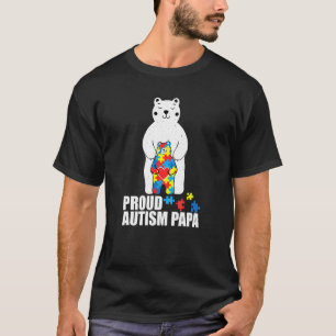Stolzer Papa Bär Autismus-Bewusstsein Puzzle-Teil T-Shirt
