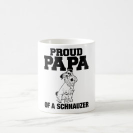 Stolzer Papa einer Schnauzer-Tasse Kaffeetasse
