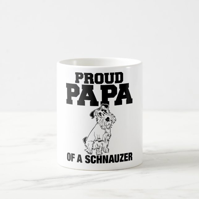 Stolzer Papa einer Schnauzer-Tasse Kaffeetasse (Mittel)