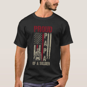 Stolzer Papa eines Soldaten Papa Militär Papa Opa T-Shirt