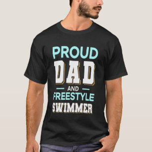 Stolzer Papa Freestyle Schwimmer Design Hellblau W T-Shirt