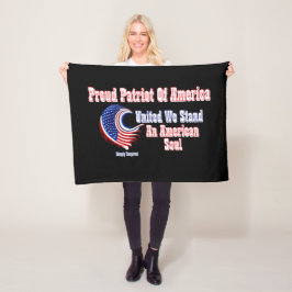 Stolzer Patriot Amerikas - Eine amerikanische Seel Fleecedecke