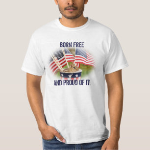 Stolzer patriotischer Chipmunkchipmunk-T - Shirt