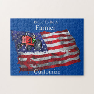 Stolzer patriotischer Farmer Flagge Thunder_Cove