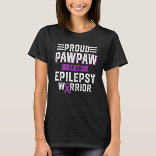 Stolzer PawPaw eines Epilepsie-Kriegers Bewusstsei T-Shirt
