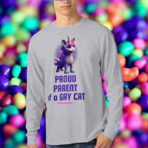 Stolzer Pfotinelternteil: Uni-Katze Edition T-Shirt