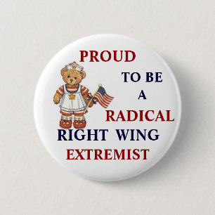Stolzer radikaler Rechte-Extremist Button