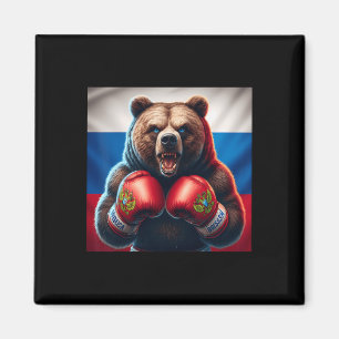 Stolzer russischer Bär Boxer Russland Kickboxer Bo Magnet