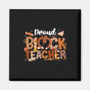 Stolzer schwarzer Lehrer Black History Month Junet Magnet