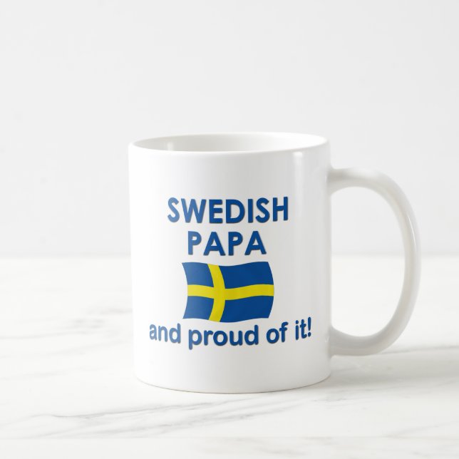 Stolzer schwedischer Papa Kaffeetasse (Rechts)