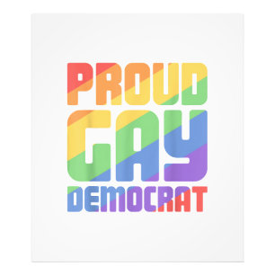 Stolzer schwuler Demokrat lustiger LGBT Fotodruck