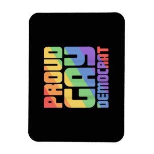 Stolzer schwuler Demokrat lustiger LGBT Magnet