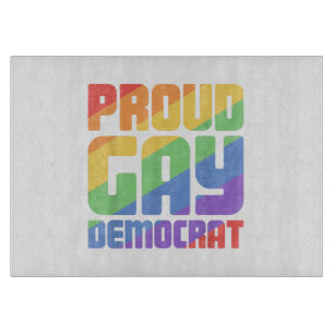 Stolzer schwuler Demokrat lustiger LGBT Schneidebrett