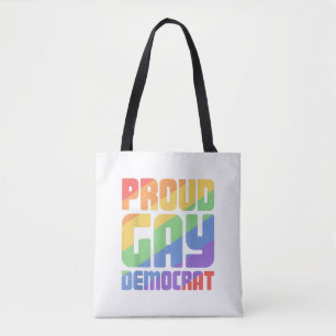 Stolzer schwuler Demokrat lustiger LGBT Tasche
