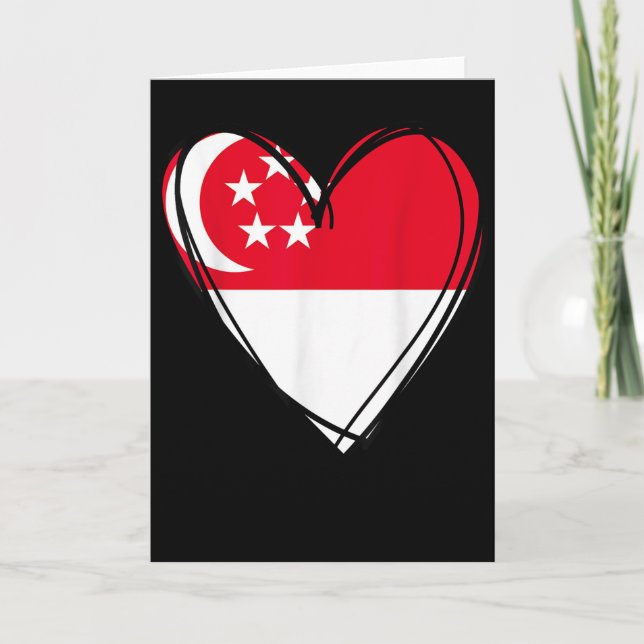 Stolzer singapurischer Junge Mädchen Tante Vater M Karte (Vorderseite)