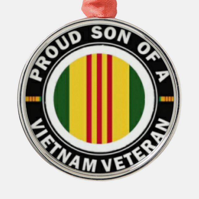 Stolzer Sohn einer Vietnam-Veteranen-Verzierung Ornament Aus Metall (Vorne)