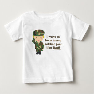 Stolzer Sohn eines Armeeangehörigen oder militäris Baby T-shirt
