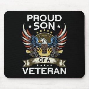 Stolzer Sohn eines erfahrenen US-Flag Proud Americ Mousepad