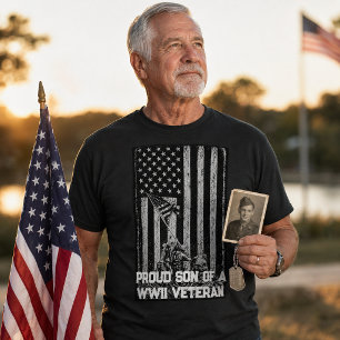 Stolzer Sohn eines WW2-Veteranen Amerikanische Fla T-Shirt