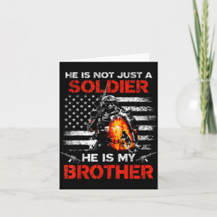 Stolzer Soldatenbruder USA-Flagge Patriotisch Karte